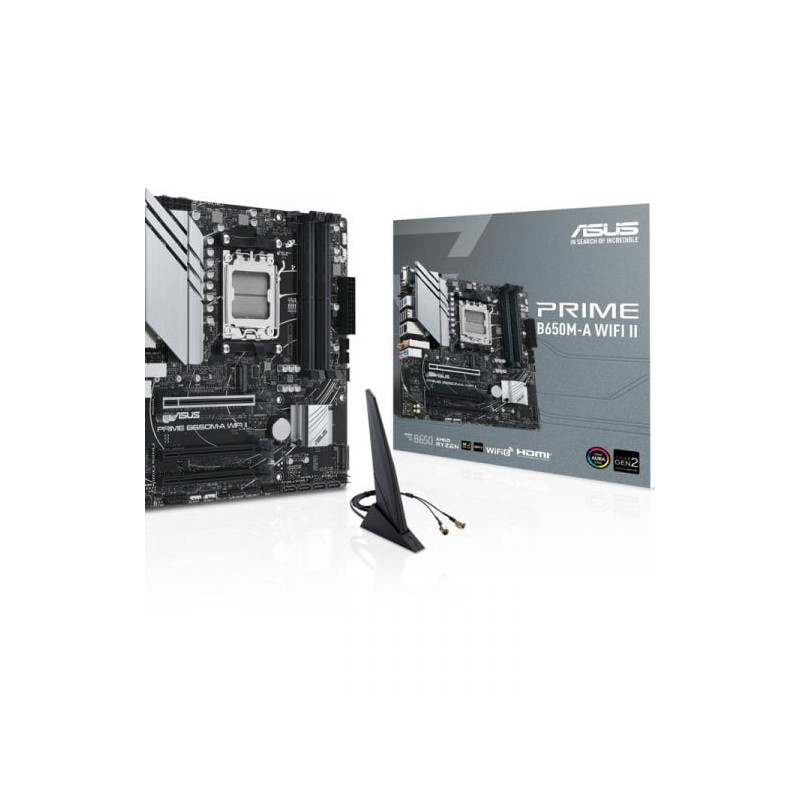 scheda madre asus prime b650m-a wifi ii amd am5/ddr5/micro atx/nero
