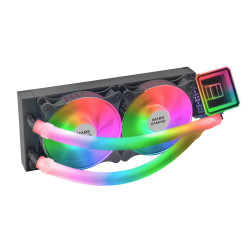 Dissipatore cpu a liquido marsgaming ultra 240 mirror 500w multicolore