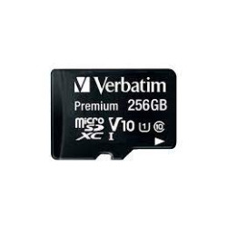 256gb scheda microsdxc verbatim c10/u1 con adattatore class 10 [44087]