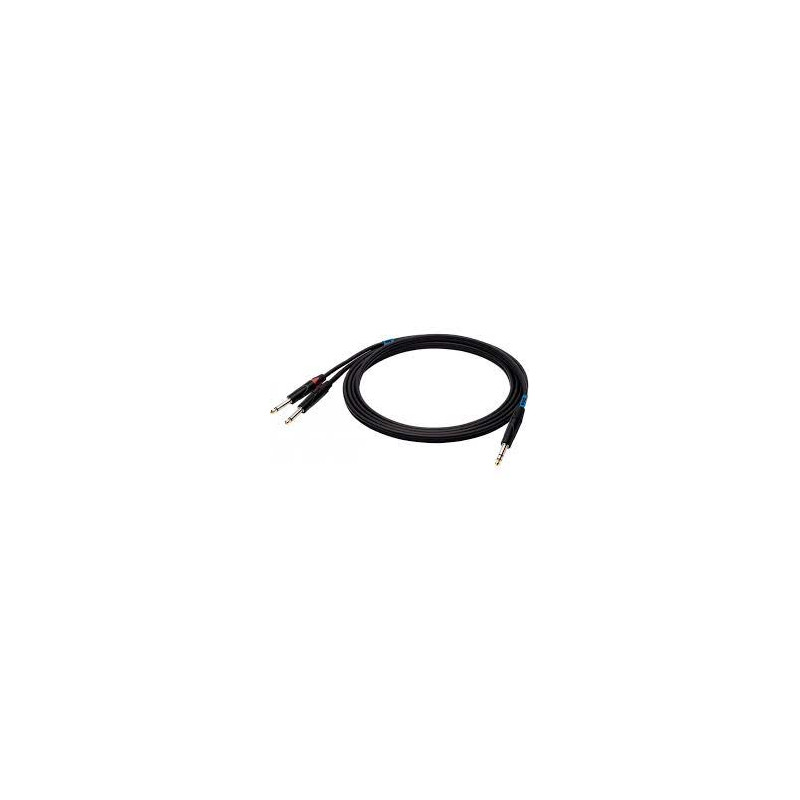 Cavo audio ssq jsjm1 jack stereo/2x jack mono m/m 1m/nero [ss-1452]