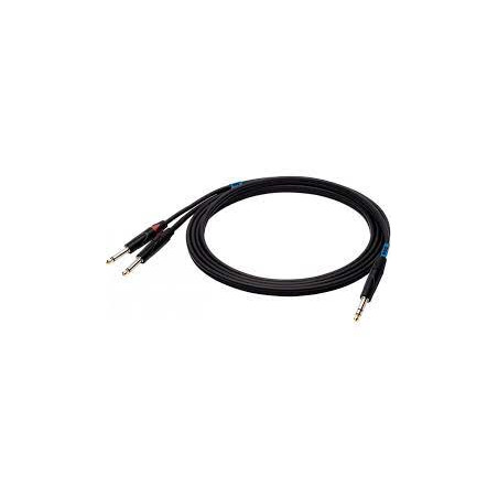 Cavo audio ssq jsjm1 jack stereo/2x jack mono m/m 1m/nero [ss-1452]