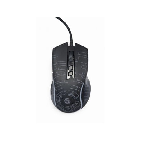 Mouse da gioco gembird usb led 3600dpi nero [musg-rgb-01]