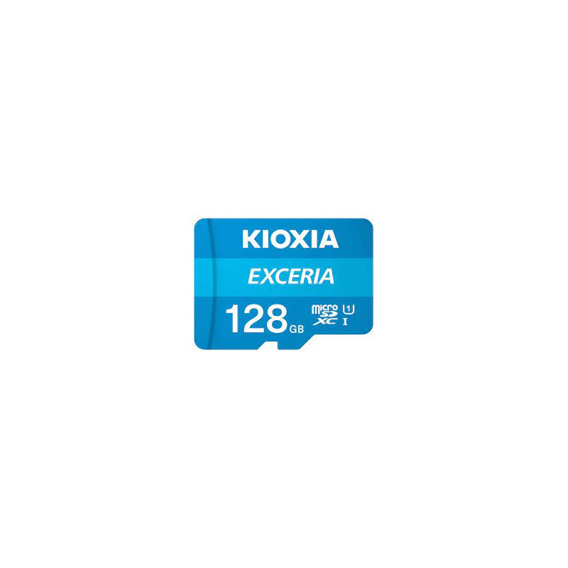 128gb scheda microsdhc kioxia exceria gen2 uhs-i u3 v30 blu [lmex2l0128gg2]
