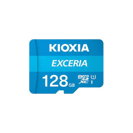 128gb scheda microsdhc kioxia exceria gen2 uhs-i u3 v30 blu [lmex2l0128gg2]