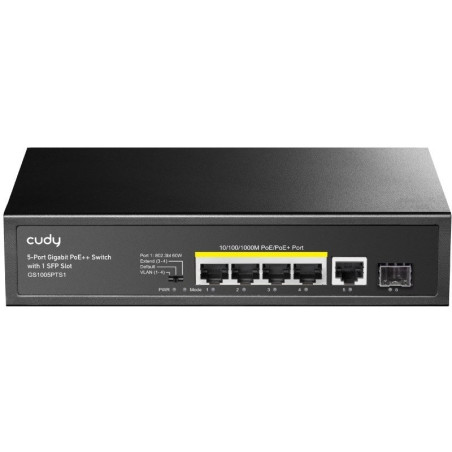 Switch cudy gs1005pts1 sfpx1 5xrj-45 10/100/1000 mbps 120w nero