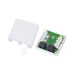 Presa di rete alantec gn011 da parete cat6 u/utp 2xrj45 bianco [amaicgnab000189]