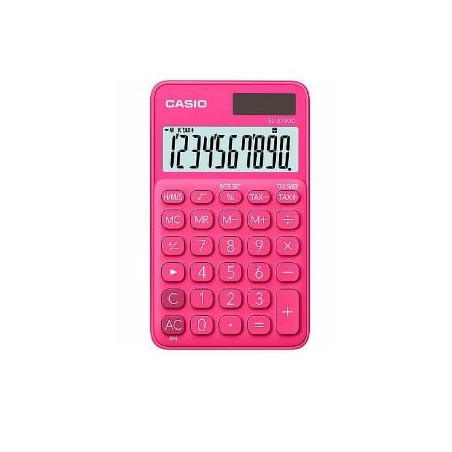 Calcolatrice tascabile casio sl-310uc-rd 10 cifre rosso [sl-310uc-rd