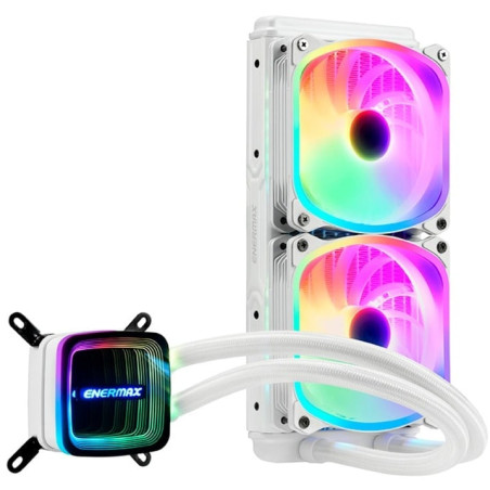 Dissipatore cpu a liquido enermax aquafusion adv 240mm bianco [elc-aqfa240-sqa-w]