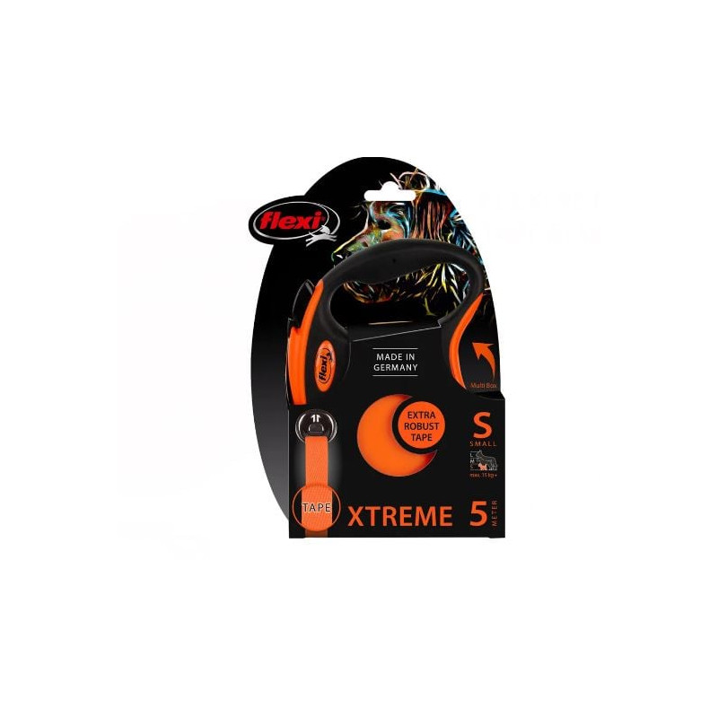 Guinzaglio automatico flexi xtreme m 35kg/5m/arancione [803430]