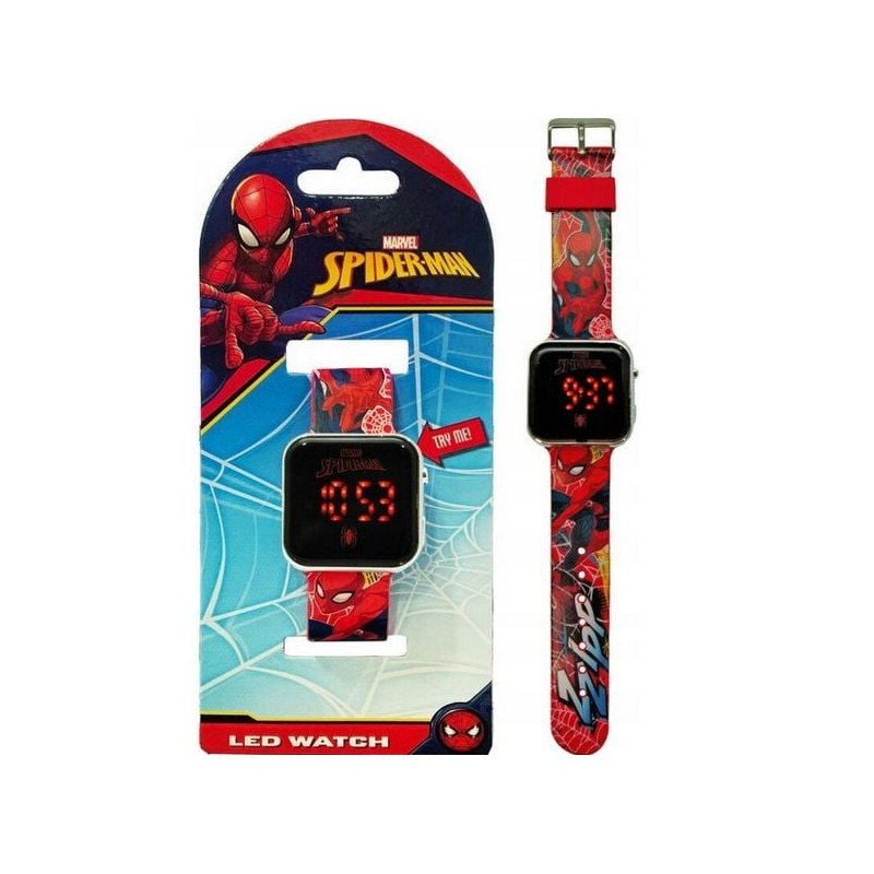 Smartwatch per bambini ds import led digitale spiderman multicolore