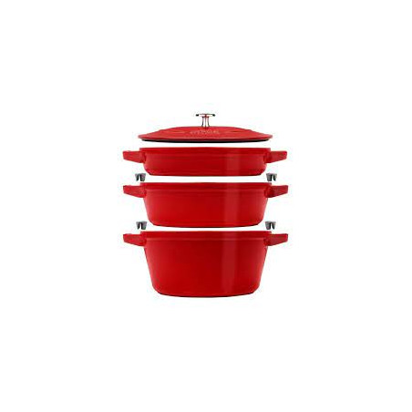Set di pentole zwilling staub in ghisa 4.2l/2.9l/1.9l/24cm/3pz/rosso