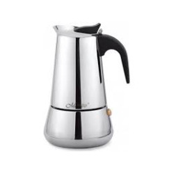 Caffettiera maestro 4 tazze 200ml in acciaio inossidabile argento