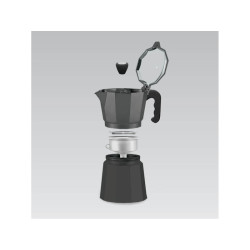 Caffettiera maestro 6 tazze 300ml in alluminio nero [mr-1666-6-black]