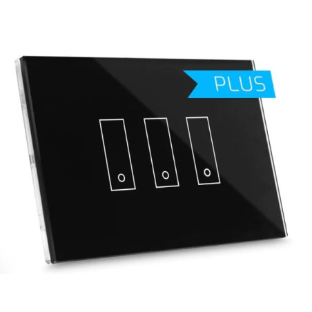 Interruttore intelligente iotty i3 plus per luci e cancelli nero