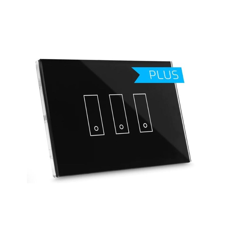 Interruttore intelligente iotty i3s plus per tende e tapparelle nero