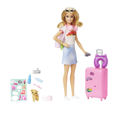 Bambola mattel barbie travel barbie multicolore [hjy18]