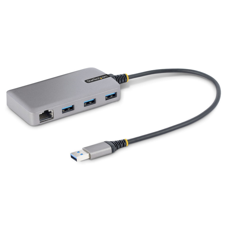Hub usb startech.com 4x usb 3.2 + 1x rj-45 10/100/1000mbps grigio