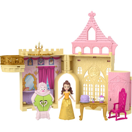 Set da costruzione mattel disney princess belle e belista magical