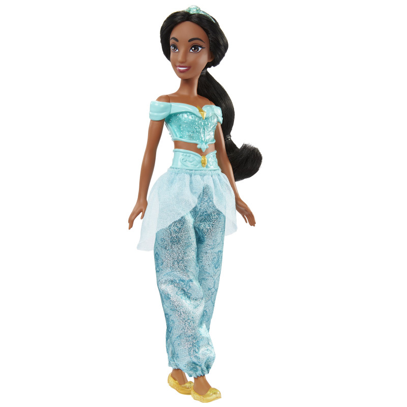 Bambola mattel disney princess fashion jasmine in plastica tessuto