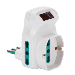 Multipresa fme con interruttore 10/16a/1500w/bianco [87317]