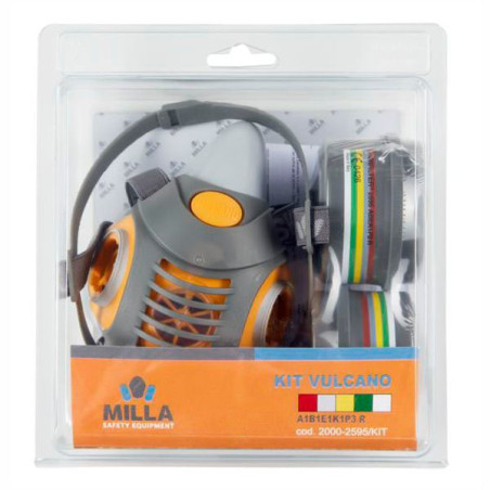 Maschera milla kit vulcano agricoltura grigio/giallo [2000-2591]