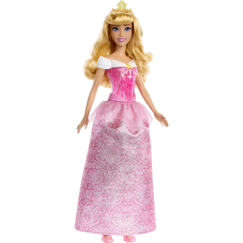 Bambola femmina mattel disney principessa aurora in plastica/tessuto