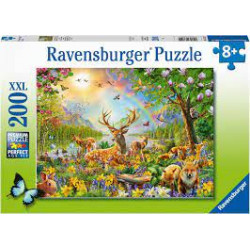 Puzzle ravensburger - famiglia di cervi e altri animali 200pz