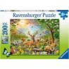 Puzzle ravensburger - famiglia di cervi e altri animali 200pz
