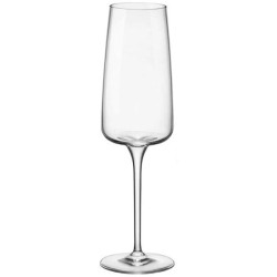 Calice in vetro bormioli flute nexo champagne 26.2cl pz .6 trasparente