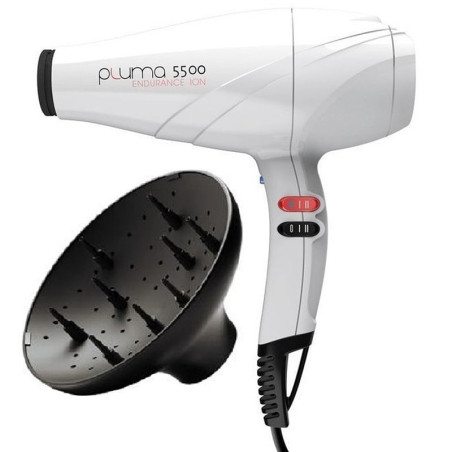 Asciugacapelli gama pluma 5500 endurance ion 2400w bianco [150241]