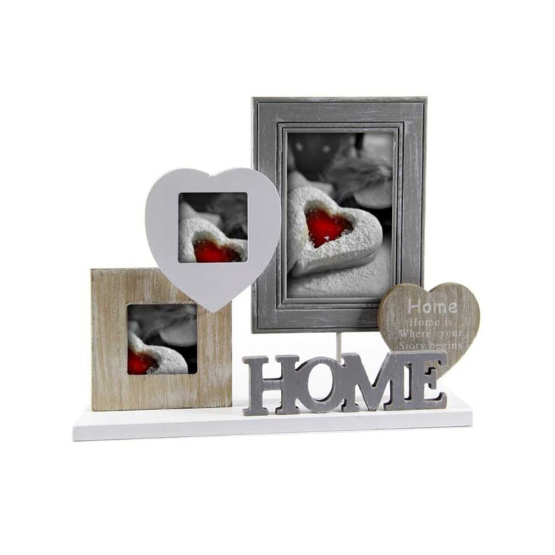 Cornice portafoto dcasa home da appoggio in vetro/legno 36x28cm/4pz