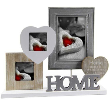 Cornice portafoto dcasa home da appoggio in vetro/legno 36x28cm/4pz