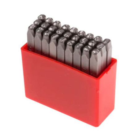 Punzoni lettere krino in acciaio 8mm 27pz [65015110]