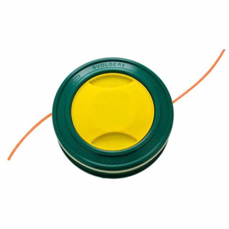 Testina semiautomatica arnoplast a 2 fili 8x1.25f in plastica verde/giallo