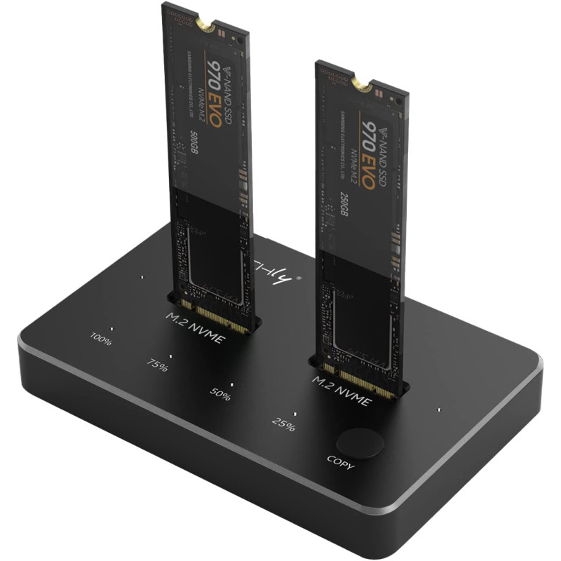 Docking station ssd 2 porte usb-c m.2 nvme pcie sata 10 gbps