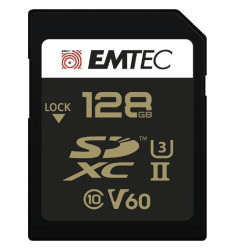 128gb scheda microsd emtec speedin uhs-ii u3 v60 ultra pro nero/dorato
