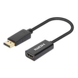 Adattatore hdmi manhattan a displayport 4k 60hz nero