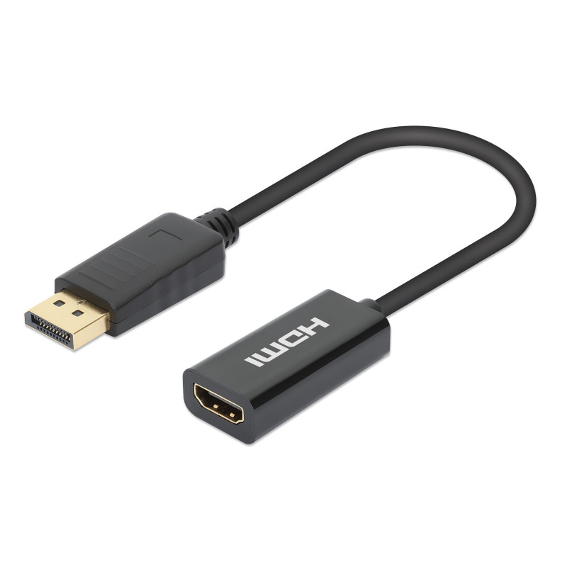 Adattatore hdmi manhattan a displayport 4k 60hz nero