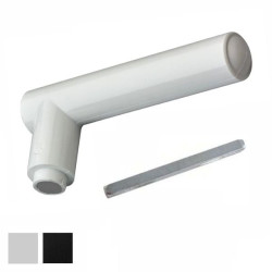 Maniglia ghidini con q8 per porte interne in nylon bianco/nero [88940208005]