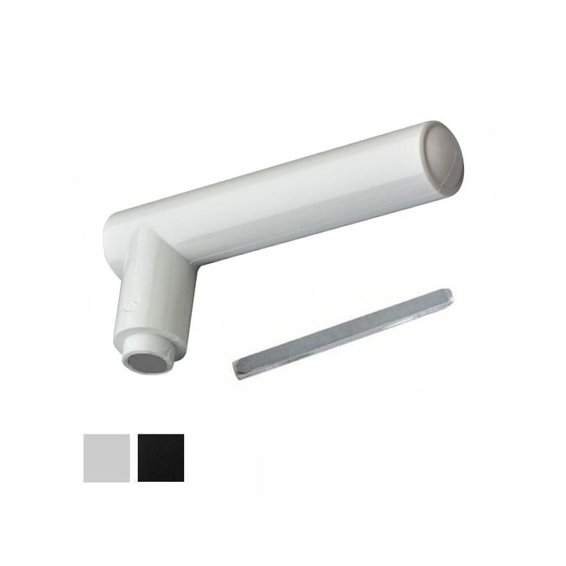 Maniglia ghidini con q8 per porte interne in nylon bianco/nero [88940208005]