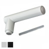 Maniglia ghidini con q8 per porte interne in nylon bianco/nero [88940208005]