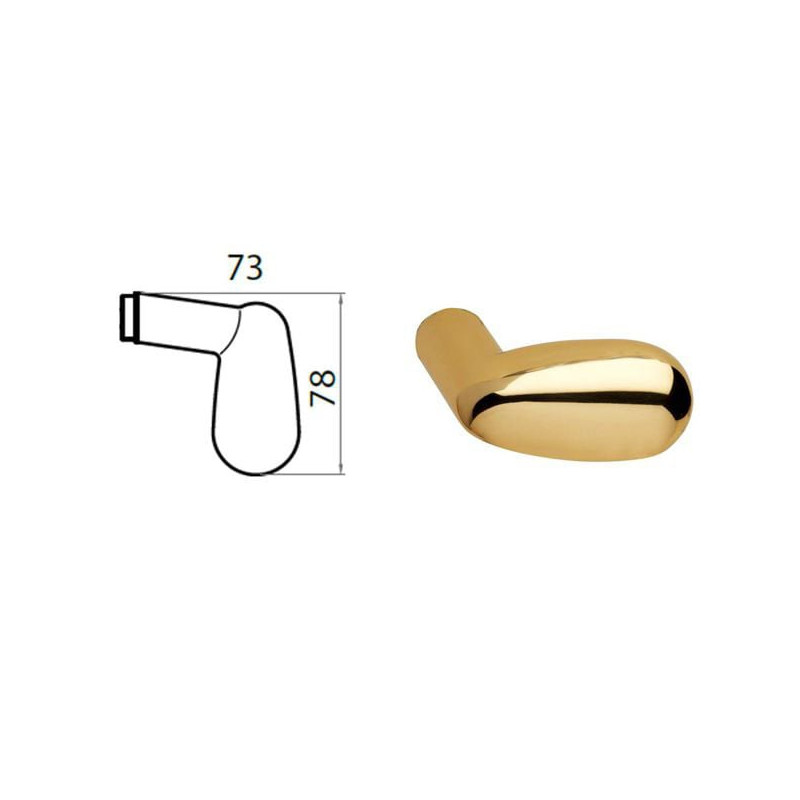 Maniglia ghidini pigna 2008 con bocchette cilindro in alluminio 8mm