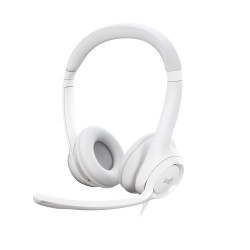 Cuffie logitech h390 usb con microfono stereo bianco [981-001286]