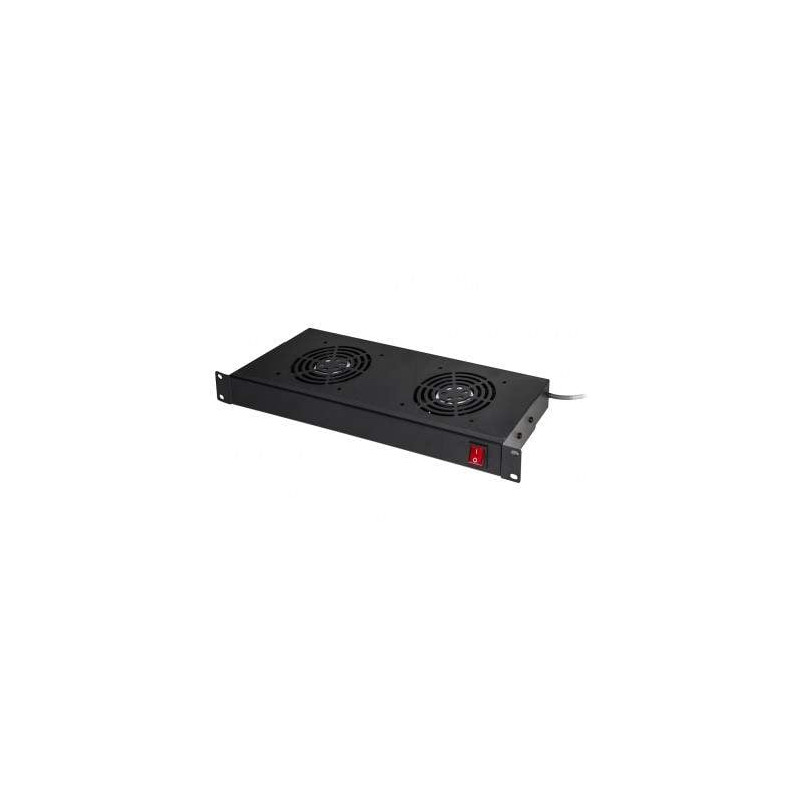 Sistema ventilazione armadi rack link lkfan2r a 2 ventole nero [lkfan2r]