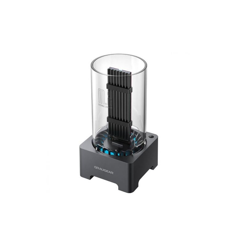 Docking station ssd graugear per ssd m.2 con dissipatore nero [g-m2dk-ac-10g]