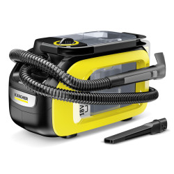 Pulitore tappezzeria karcher se 3-18 a batteria 184w/1.9l/nero/giallo