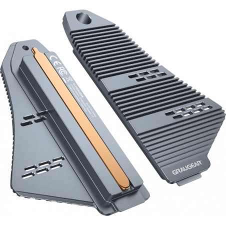 Dissipatore ssd graugear heatpipe per ssd m.2 per ps5 grigio [g-ps5hs04]