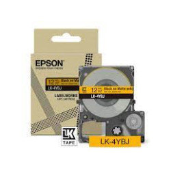 Nastro etichettatrice epson c53s672074 lk-4ybj 18mm giallo opaco/nero