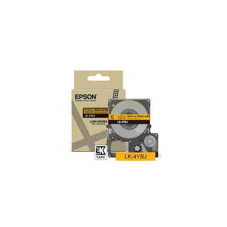 Nastro etichettatrice epson c53s672074 lk-4ybj 18mm giallo opaco/nero