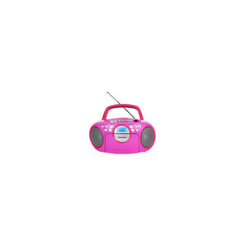 Radio portatile boombox blaupunkt bb16pk cd/mp3 player rosa [bb16pk]